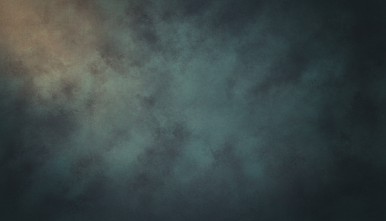 AI background generator example — a hand-painted mottled studio portrait backdrop in muted teal and slate grey