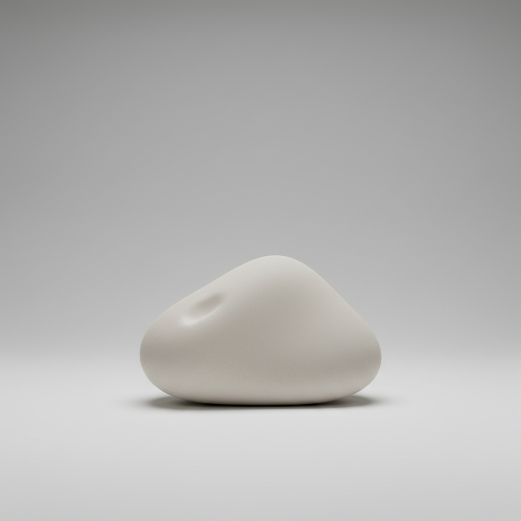 Product stand-in image — a plain matte ceramic object on a seamless light grey studio backdrop for e-commerce mockups