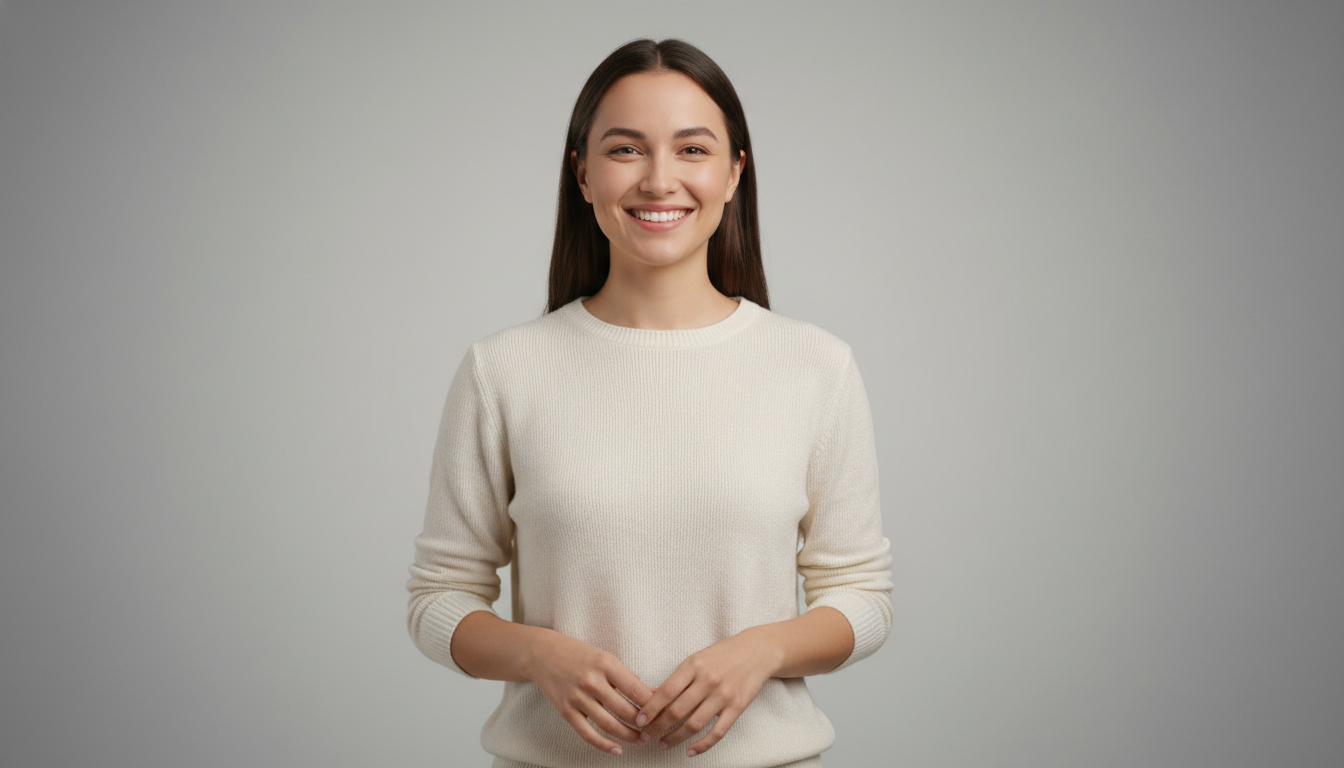 AI image extender result — a cropped headshot expanded into a full upper-body portrait
