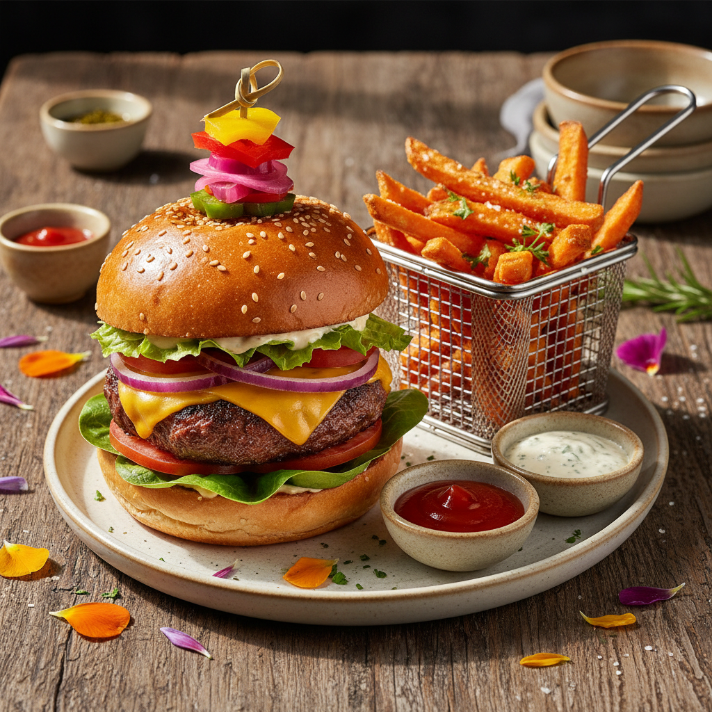 AI image for social media — appetizing food photography for a restaurant Instagram feed