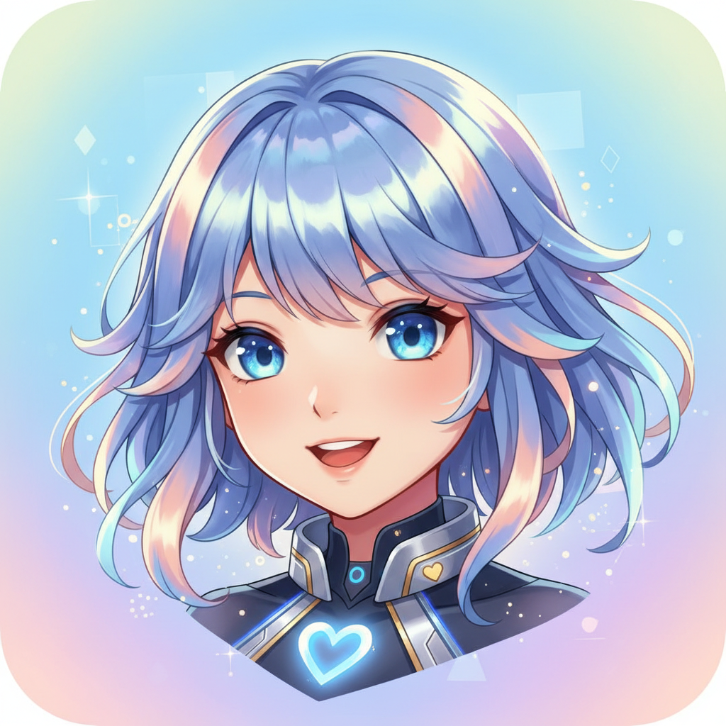 AI-generated anime companion character avatar for SpicyChat with expressive eyes
