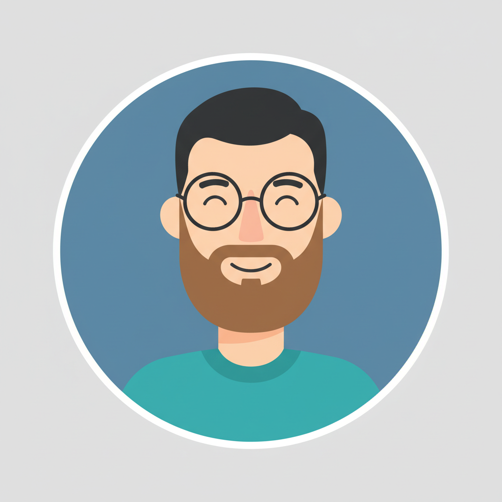 AI image to cartoon generator result — a photo turned into a clean flat vector cartoon avatar
