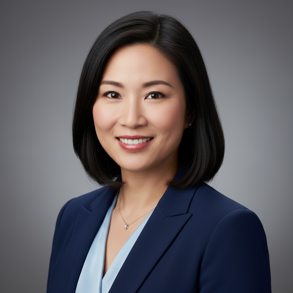 AI image tools vs Adobe Photoshop — flawless retouched professional corporate headshot generated by AI Banana
