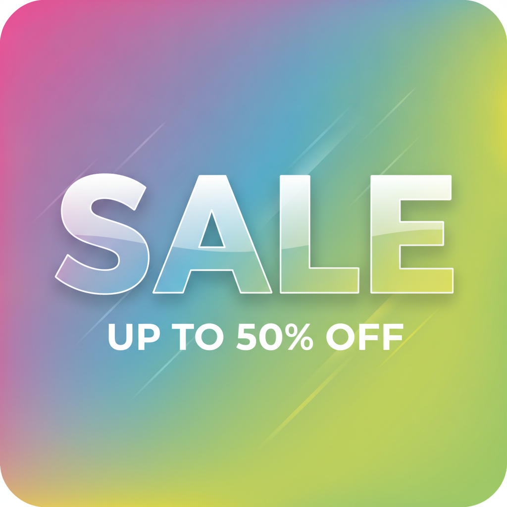 AI image tools vs Photoshop — a vibrant AI-generated marketing sale banner with bold clean typography