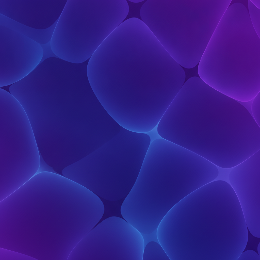 AI keyboard-driven image generator output — an abstract geometric desktop wallpaper with a purple and blue gradient mesh
