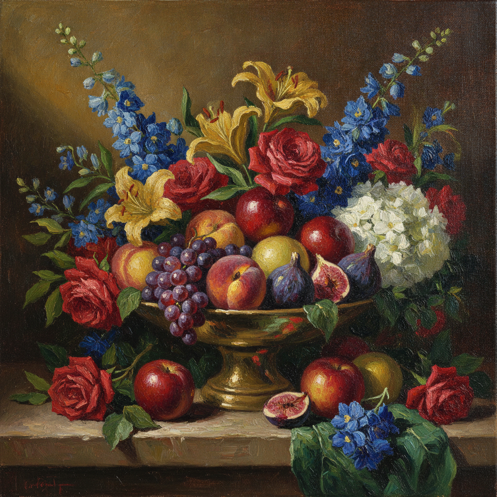 AI mode art creation output — an oil painting mode portrait with bold expressive brushstrokes and classical fine-art lighting