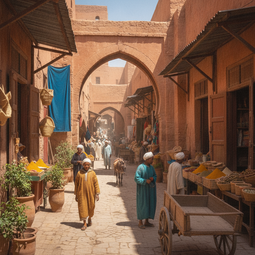 AI NMDA photo enhancement output — a faded old travel photograph restored with vibrant balanced color, recovered contrast and natural tones