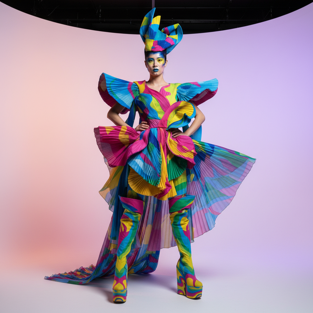 AI generated elegant formal evening dress design