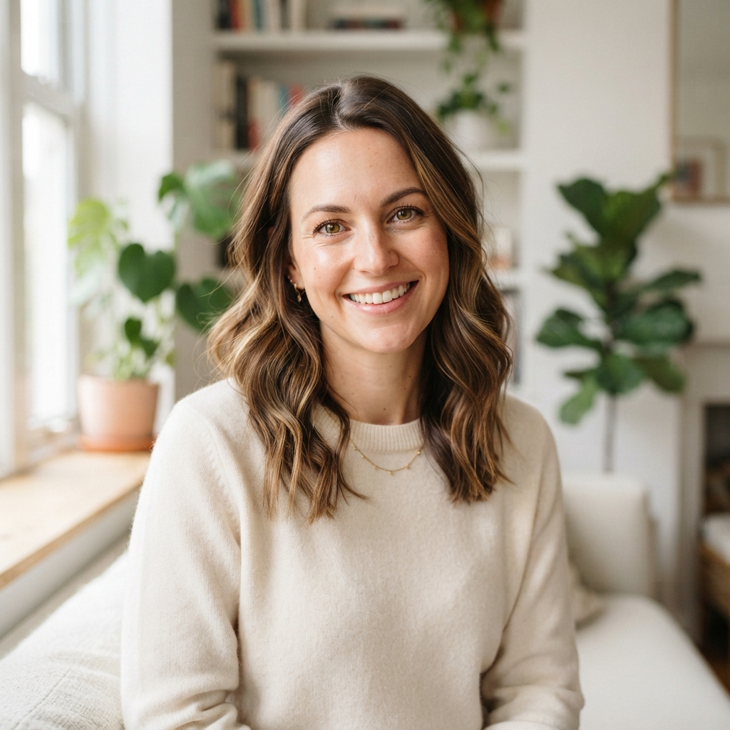 AI portrait photo enhancer result — a natural window-light portrait with true-to-life balanced skin tones
