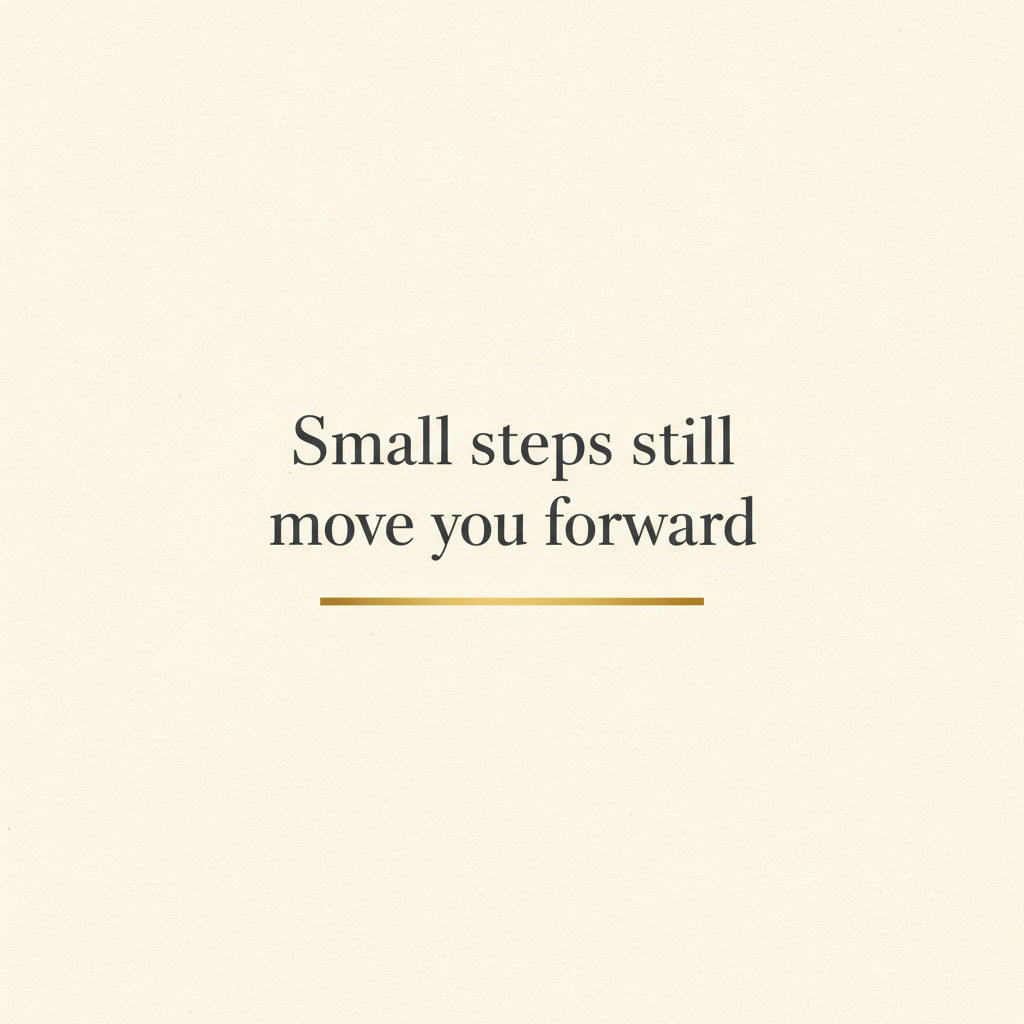 AI quote image generator example — a minimal typographic quote graphic in charcoal serif type on a warm cream background with a thin gold rule