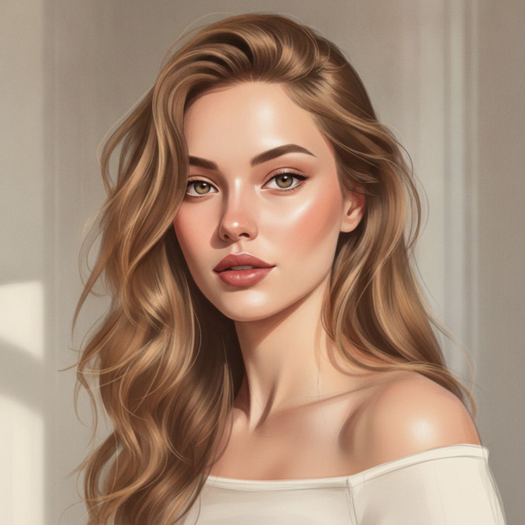 Rough face sketch converted into a realistic detailed portrait illustration by the AI sketch to image converter