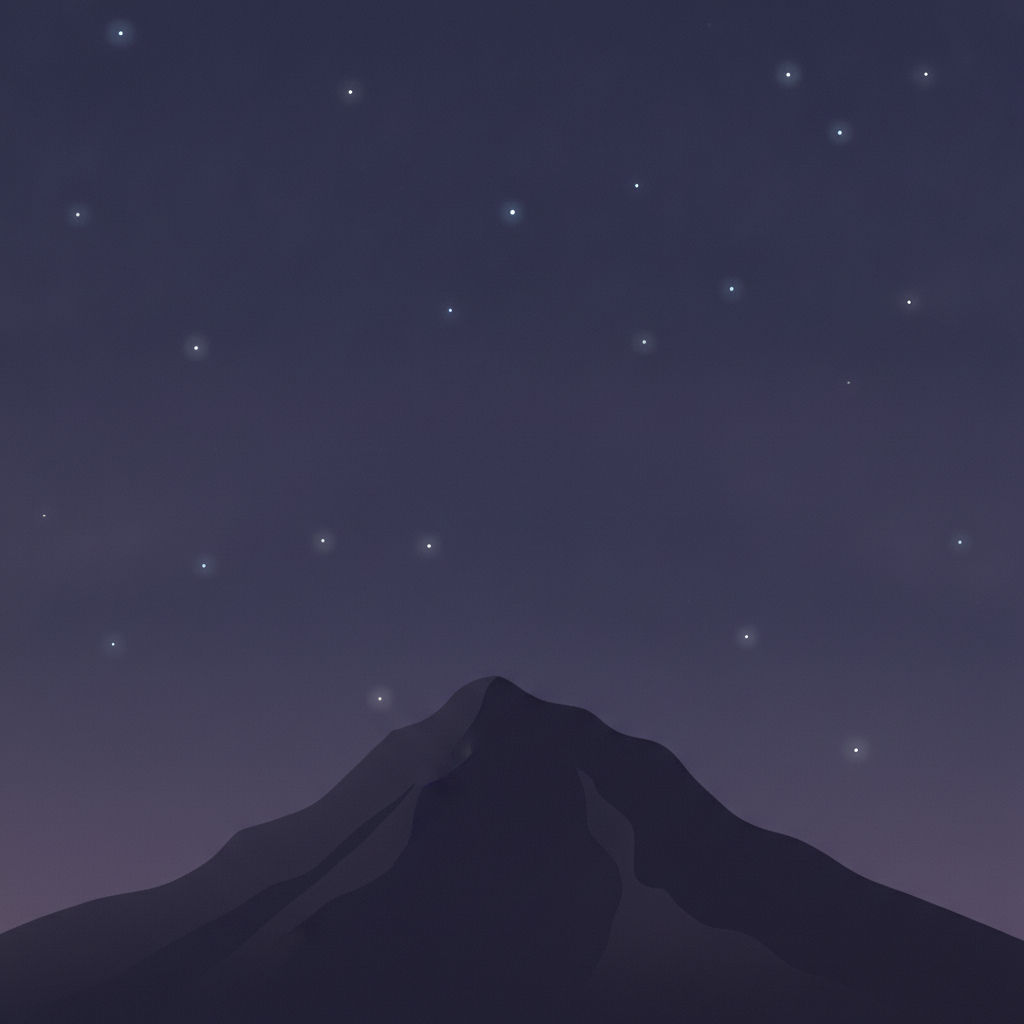AI wallpaper generator result — a minimalist dark mountain silhouette wallpaper