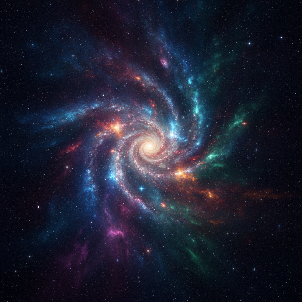 AI wallpaper generator result — a glowing nebula and galaxy space wallpaper
