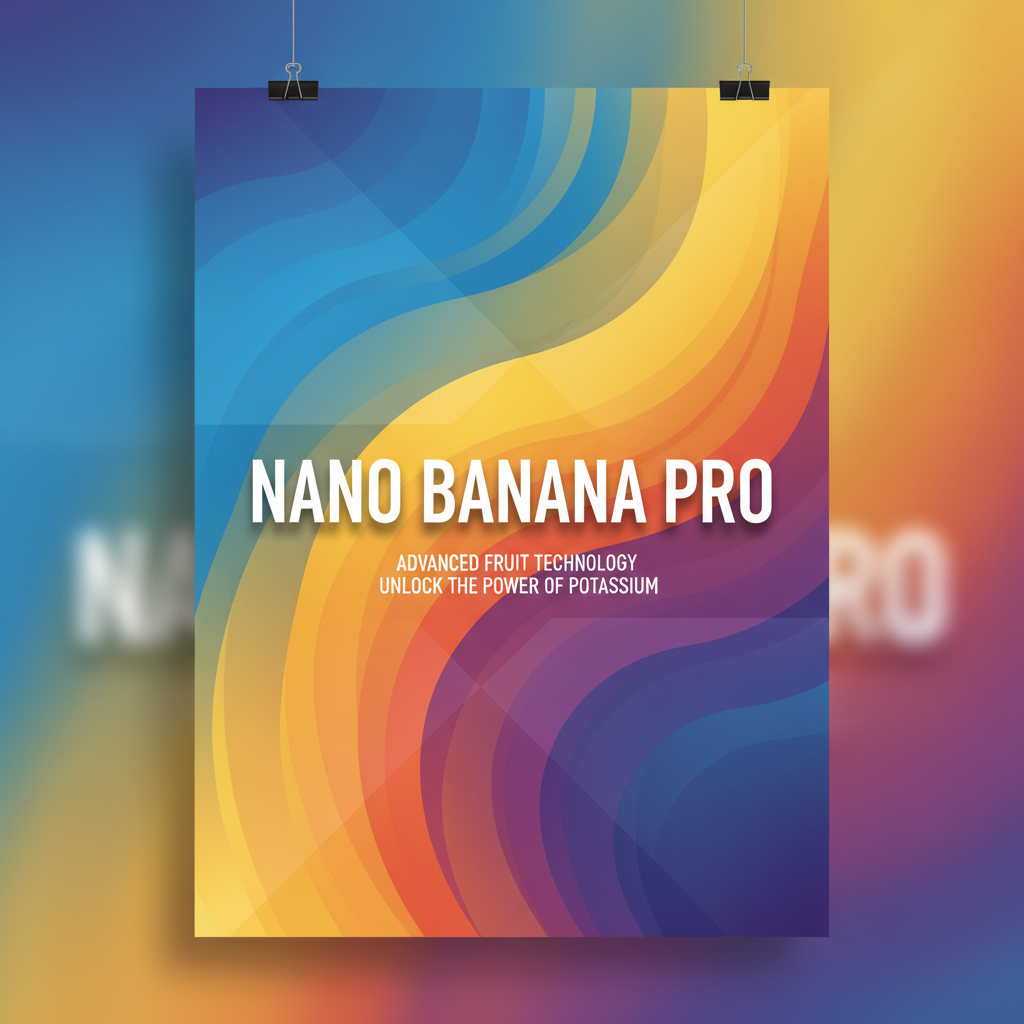 Nano Banana Pro image generator result — a poster with crisp legible headline text