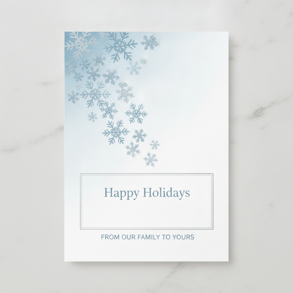 ai holiday card maker minimalist winter card design
