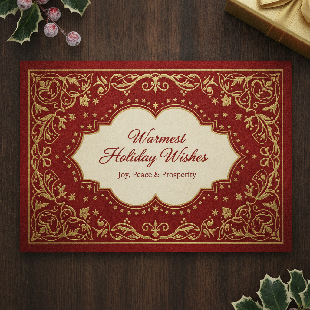 ai holiday card maker luxury festive card design