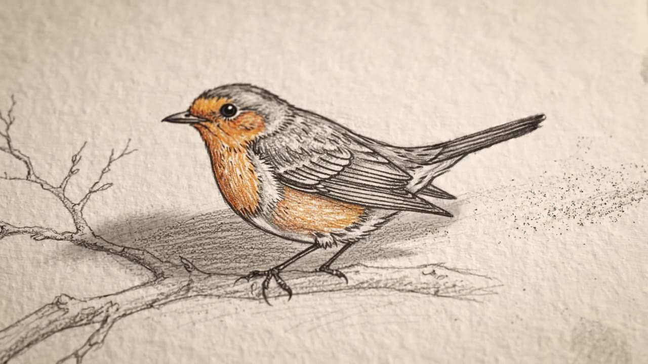 Pencil Sketch Takes Flight