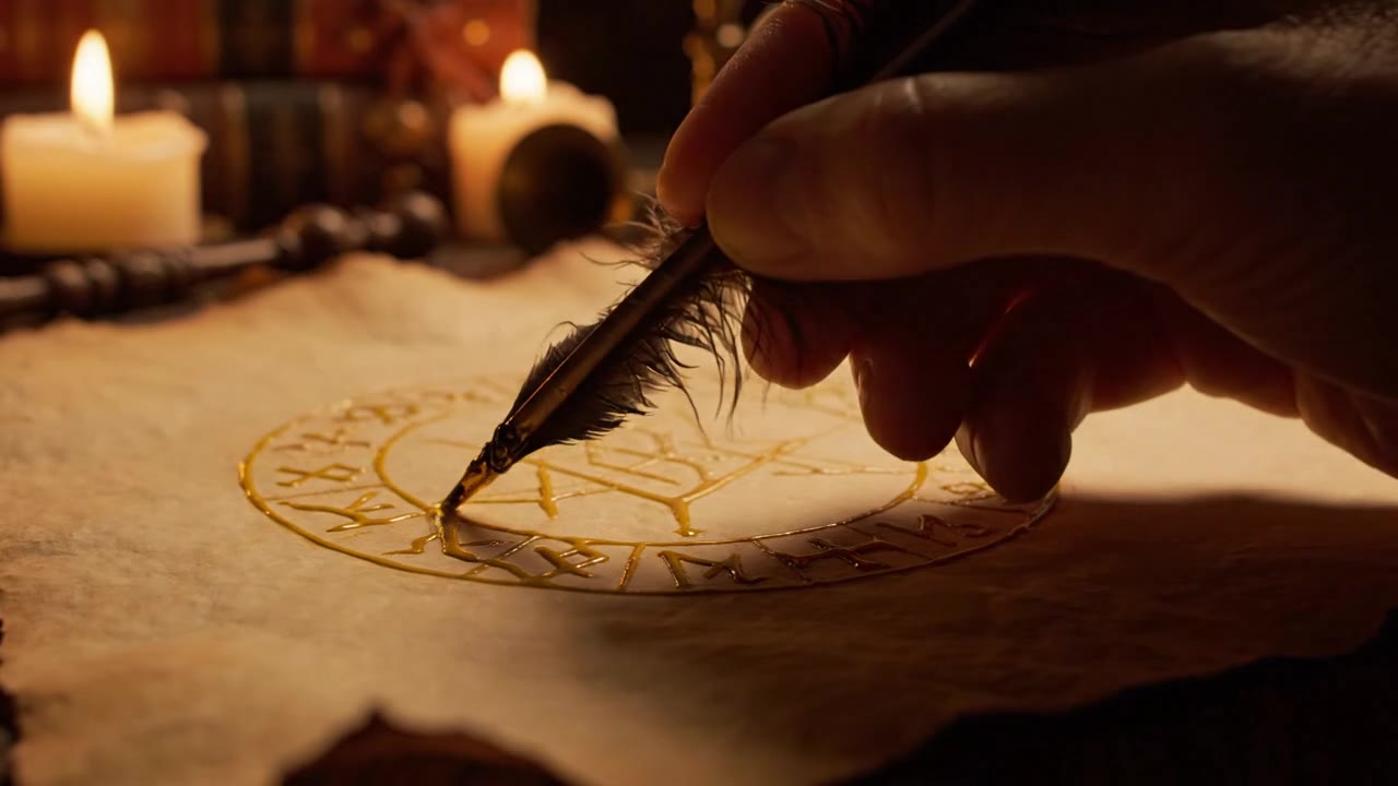 Magic Circle on Parchment