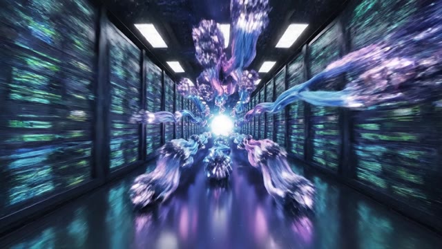 Cinematic Data Center Flythrough