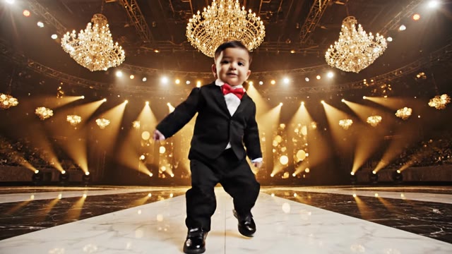 [tiktok-viral] Adorable AI baby dance: a chubby-cheeked todd…