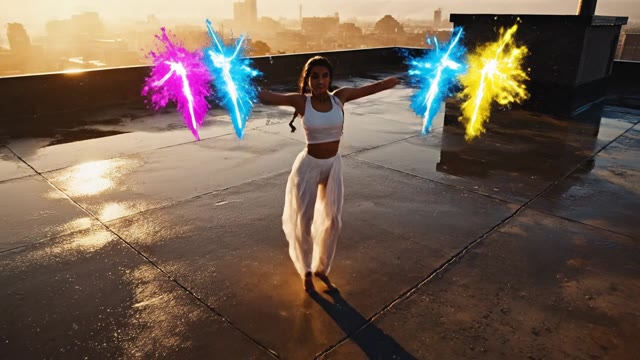 Music Video — An 8-second music video sequence with aggr…