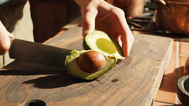 [cooking-recipe] Overhead cinematic shot of a rustic wooden…