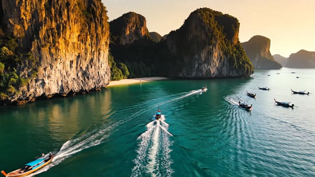 [tiktok-viral] Cinematic golden hour aerial drone shot glidi…