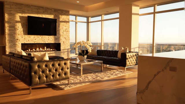[real-estate] A stunning penthouse apartment with floor-to-c…