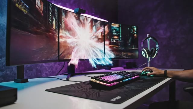 [gaming-highlight] A premium gaming battlestation powers on…