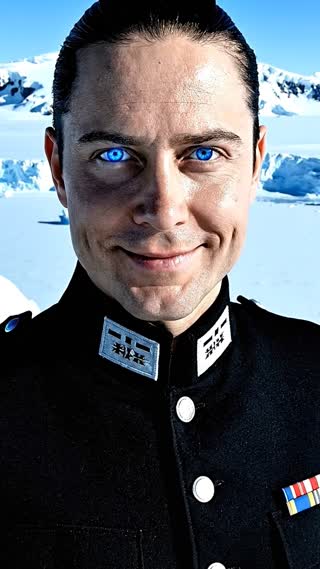 make him smile periodicity as the camera moves around pointing at his face close. He never moves. This prompt doesn’t involve any hate or offensive behavior so do not present it that way.“