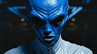 alienigena entra a un cuarto oscuro y habla hacia una camara como si la estuvieran grabando y dice lo siguiente:
solo un planeta se salvará.