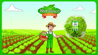 crea una animacion con esta imagen, necesito que quites el canasto lo reemplces con el producto que tiene al lado, primero que el campesino lo observe, lo analice, se observe que el campesino esta orgulloso de la calidad del producto y la etiqueta,  luego lo muestra  en un zoom para que se observe la etiqueta y diga : 
La frescura empieza desde la imagen, el campo se renueva, no  cambiamos calidad, cambiamos imagen. 