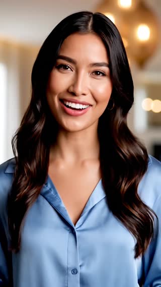 Generate one video with 5 sequential scenes. Each scene shows a different young woman speaking directly to the camera with perfect lipsync, natural facial expressions, soft cinematic lighting, clean elegant background, realistic look, slight friendly sensuality, 4K quality. Chest-up shot, subtle gestures, one take per scene.

Scene 1 – Brazil (São Paulo)
Brazilian brunette “Carolina”, light skin, brown eyes, modern style.
Line: “Olá Gustavo, sou a Carolina. Lembra de mim? Estou passando por aqui para te desejar um feliz aniversário! Tudo de bom pra você!”

Scene 2 – Mexico
Mexican brunette “Sofía”, light skin, brown eyes, long straight dark hair.
Line: “Hola Gustavo, soy Sofía. ¿Te acuerdas de mí? Solo paso por aquí para desearte un ¡feliz cumpleaños!”

Scene 3 – Singapore
Singaporean Asian woman “Yuna”, fair skin, dark eyes, long black hair.
Line: “Hi Gustavo, I’m Yuna. Do you remember me? I’m just stopping by to wish you a happy birthday!”

Scene 4 – Barcelona
Catalan brunette “Clara”, light skin, green eyes, Mediterranean look.
Line: “Hola Gustavo, soy Clara. ¿Te acuerdas de mí? Paso por aquí para desearte un ¡feliz cumpleaños!”

Scene 5 – Portugal
Portuguese brunette “Maria”, light skin, brown eyes, elegant natural style.
Line: “Olá Gustavo, sou a Maria, fazemos ginásio juntos. Estou a passar por aqui para te desejar muitos parabéns!”

Audio must be included in all scenes with correct language and perfect lipsync.