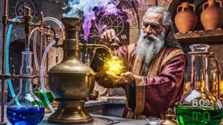 Il laboratorio alchemico è pieno di anfore in terracotta, ampolle di vetro sottile, tubi di rame e antichi estrattori che distillano liquidi luminosi: blu zaffiro, verde smeraldo, oro liquido. Le pareti sono decorate con simboli dello yoga e geometrie sacre. Un vecchio alchimista, con barba lunga argentata e occhi profondi, controlla un grande alambicco da cui sgorga un’essenza brillante e magica. Vapori colorati si alzano lentamente creando un’atmosfera mistica Lord of the ring style
L’essenza viene raccolta in una piccola boccetta trasparente, incisa con simboli spirituali. La scena cambia con una transizione morbida: la boccetta è ora nelle mani di una donna bionda affascinante, elegante, vestita come una sciamana moderna Si trova in una spa contemporanea dall’atmosfera eterea, con luci soffuse e un’aura magica. In lontananza, attraverso grandi vetrate, si intravede il profilo del Duomo di Milano illuminato al tramonto. Nella stanza ci sono immagini artistiche di Shiva, spiriti luminosi che fluttuano come energia sottile, un tamburo sciamanico appoggiato vicino a candele accese
La donna apre lentamente la boccetta: il liquido emana una luce soffusa che riempie la stanza, fondendo tradizione antica e modernità. La camera si allontana lentamente, lasciando l’immagine sospesa in un’atmosfera sacra, contemporanea, elegante e spirituale
Stile signore degli anelli