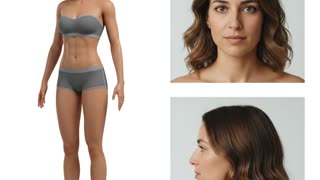 Côté gauche — Vue plein corps animée
Une vue plein corps du personnage debout sur un support invisible, effectuant une rotation fluide de 360° sur lui-même, montrant tous les angles de son corps et de sa tenue.
	•	Aucun dialogue
	•	Aucun mouvement parasite
	•	Seulement une rotation continue, régulière et propre
	•	Éclairage constant pendant toute la rotation
Caméra type Phase One, objectif 80 mm, f/8.
Côté droit — Portraits de référence
Deux portraits carrés disposés verticalement :
Haut :
Portrait de face, utilisant exactement le visage de l’image source, expression neutre, regard direct vers l’objectif, éclairage papillon venant du dessus.
Bas :
Portrait en profil gauche à 90°, même personne, même échelle, même éclairage.
Objectif 120 mm, f/5.6, rendu naturel de la texture de la peau.

Style général
Planche de character model sheet professionnel, éclairage cohérent sur toutes les vues, photographie de casting haut de gamme, fond blanc uniforme, rendu ultra-net, photoréaliste, prêt pour la modélisation 3D, le rigging ou la production cinématographique.