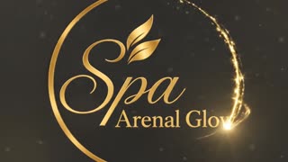 A premium cinematic logo reveal for "Spa Arenal Glow – Wellness & Healthy" on a pure black background, with absolute fidelity to the original design—typography, text, proportions, colors, circular frame, leaves, and element positions unchanged, no deformation or substitution.

Sequence begins with a black void. A single golden point of light emerges and traces the outer circle in a full 360-degree arc, leaving a luminous trail of elegant brilliance. Upon completion, the letter "S" forms with a hand-drawn golden stroke, followed by the remaining letters of "Spa" fading in smoothly. The golden leaves above the "S" appear with a subtle 3D rotation and delicate motion, as if stirred by a gentle breeze, their edges shimmering with a soft gleam. "Arenal Glow" materializes letter by letter with fluid movement and tiny golden sparkles. The lower lines and central dot form, then "WELLNESS & HEALTHY" appears in sequence.

The complete logo holds for a moment in polished metallic gold with realistic reflections and cinematic glints. As the finale, the outer circle gains 3D depth and performs two to three full vertical 360-degree rotations on its axis, the gold catching light and flashing with each turn, then returns to its exact original frontal position. A final shimmer sweeps across the entire circle.

Style: luxury, premium spa, sophisticated, minimalist, cinematic, black background, metallic gold, elegant lighting, smooth motion. Priority: absolute fidelity to the original logo—animate without altering its design. con movimiento de la cámara fluida que rastrea el tema de una manera dramática y atractiva