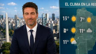 El conductor dice en dialecto español rioplatense de Argentina. Usá siempre el voseo (ej: vos sos, vos tenés, vos querés) y el lunfardo de Buenos Aires de forma natural. Mantené un tono amigable, relajado y cotidiano, pero sin exagerar: “Celia nos cuenta como va a esar el clima” 