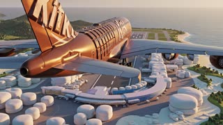 Character / Subject:
A fully realistic Airbus A380 made entirely of chocolate, with detailed KitKat-style texture across the fuselage and tail.

Environment:
Madeira Island airport recreated entirely with realistic marshmallow materials: runway, buildings, lights, and ground textures all made of soft, squishy marshmallow. Warm sunset light with golden tones reflecting on the chocolate surfaces. Soft atmospheric haze typical of late afternoon near the ocean.

Action:
The airplane is descending smoothly toward the marshmallow runway, wings stable, engines subtly vibrating. The chocolate texture shows realistic detail, with warm reflections from the sunset. The airport structures made of marshmallow appear soft, compressed slightly by weight and shape. No characters visible inside.

Camera:
Camera starts behind the airplane, slightly above the tail (that’s where the camera is).
It moves forward slowly and smoothly along the fuselage, maintaining natural stabilization.
The camera passes over the top of the aircraft, reaches the nose, and then transitions inside the cockpit.
Inside the cockpit, the camera shows the detailed view through the windshield toward the marshmallow-made runway and terminal. Smooth cinematic movement throughout.

Audio:
Wind ambience and soft, realistic airplane engine hum. No music.

Technical:
4K, VEO3, realistic video, landscape aspect ratio 16:9, natural soft sunset lighting, high-detail textures.

Negative prompts:
no cartoon, no 3D render, no surreal color grading, no filters, no overacting, no fantasy creatures, no sci-fi elements, no VFX, no glitches, no exaggerated contrasts.