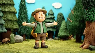 Camping (Stop Motion): Camper: "I'm one with nature now!" Bear: "Nature would prefer some personal space."
