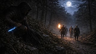 The patrol marches away. The rogue slips sneakily down into the rogue, following them slowly.