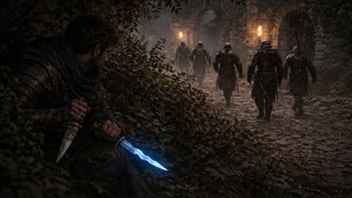 The patrol slowly moves away. The nearby rogue watches silently and patiently.